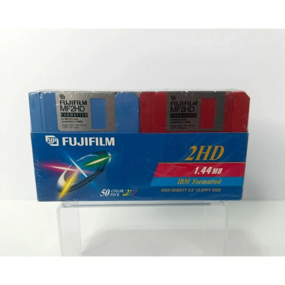 Fujifilm MF2HD 50 Pack Color Floppy Disks 3.5